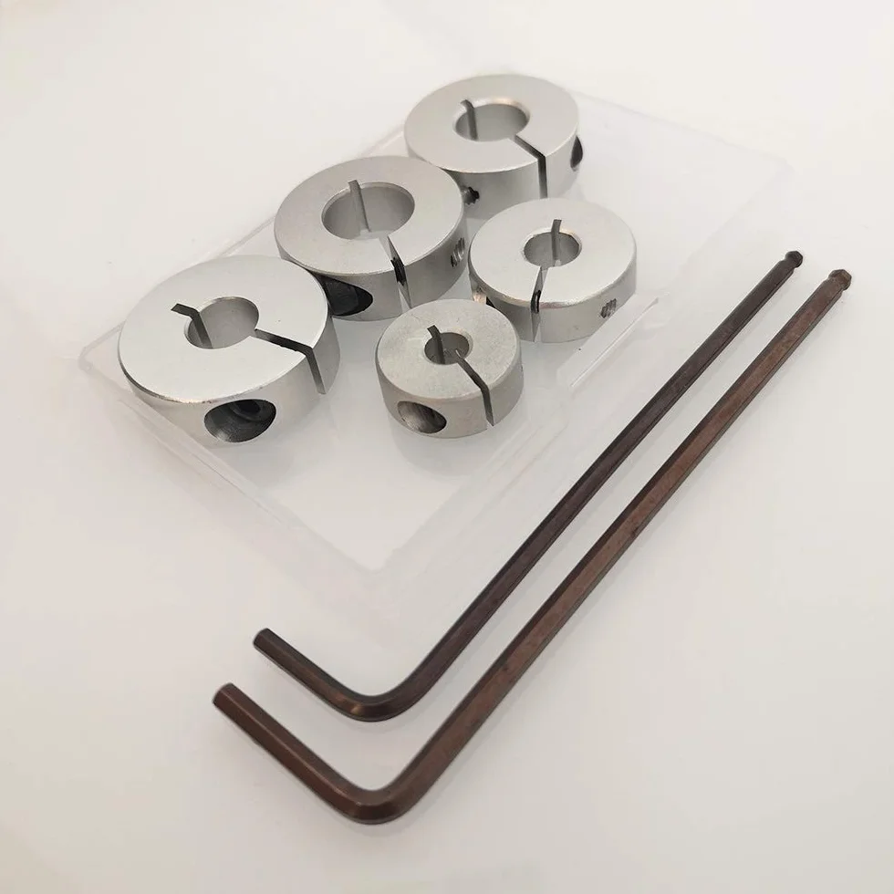 CESFONJER 5-częściowy zestaw pierścieni ograniczających głębokość ze stopu aluminium, regulator, lokalizator HSS, ogranicznik głębokości, kołki 6 mm/8 mm/10 mm/12 mm/14 mm