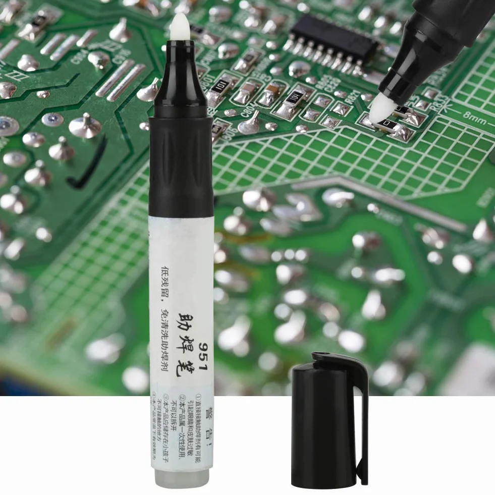 Acouto 1 szt. 13 Cm 951 Topnik do Lutowania Kalafonia Pen Niska zawartość Części Stałych NIENa Czystym Lutowiu do Panelu Ogniw Słonecznych Konsekwentnie i Gładko Lutowany Praktycznie Nie Ma