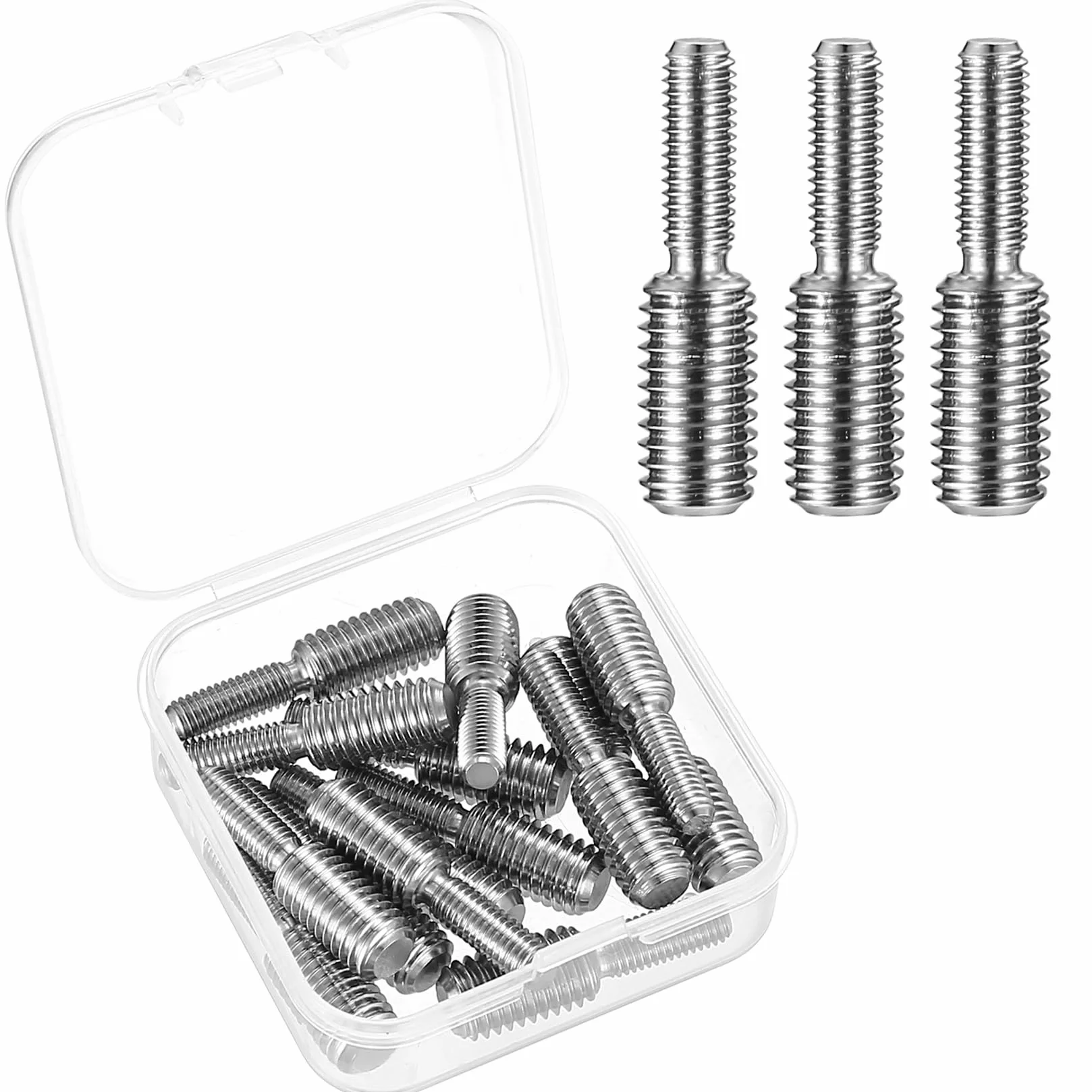 15 adapterów śrub redukcyjnych, śruba z gwintem z podwójnym końcem, adapter śrub ze stali nierdzewnej M5x0,8 do M8 x 1,25, śruba konwertująca