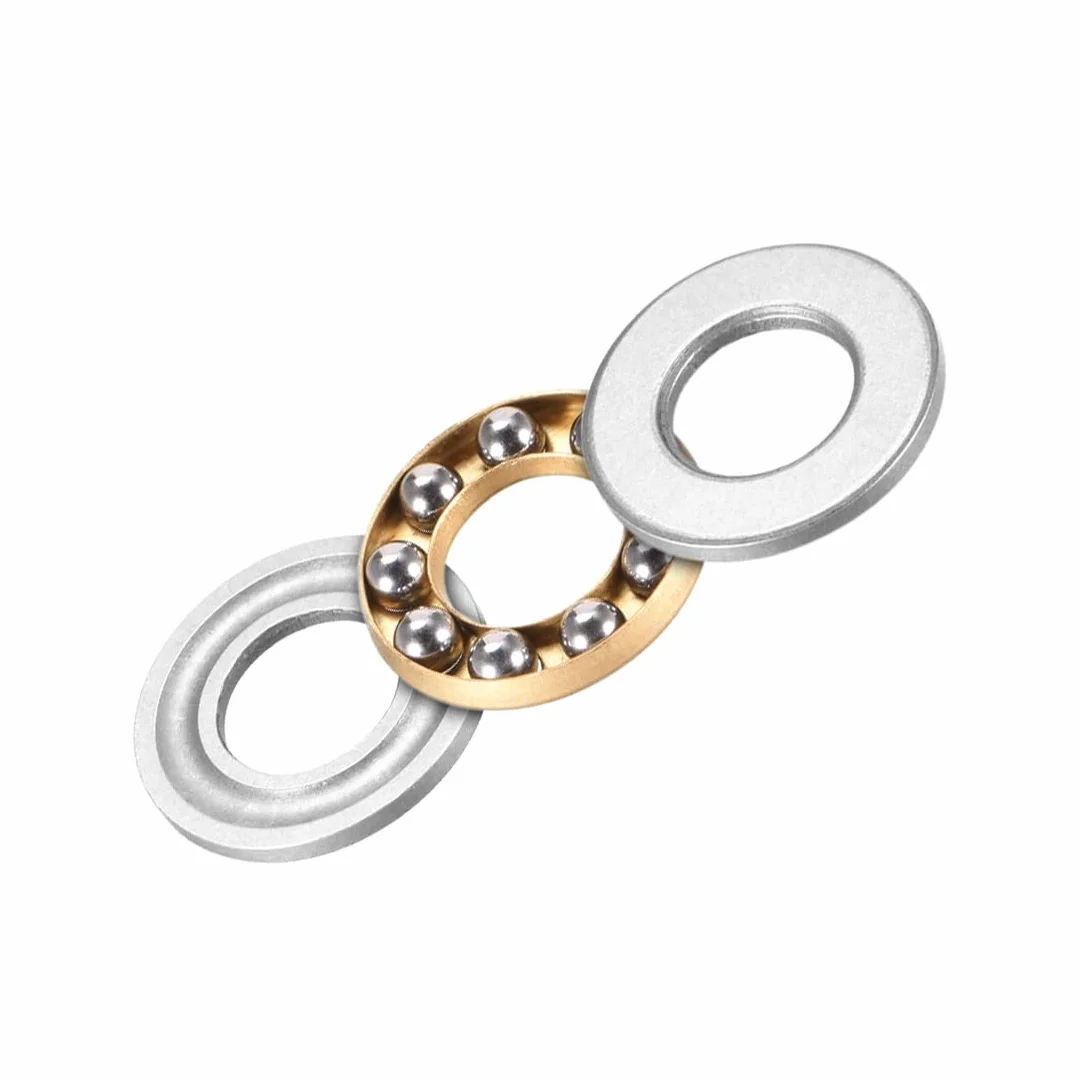 sourcing map 2 sztuki F8-16M łożysko kulkowe osiowe 8 mm x 16 mm x 5 mm stal chromowana pojedynczy kierunek