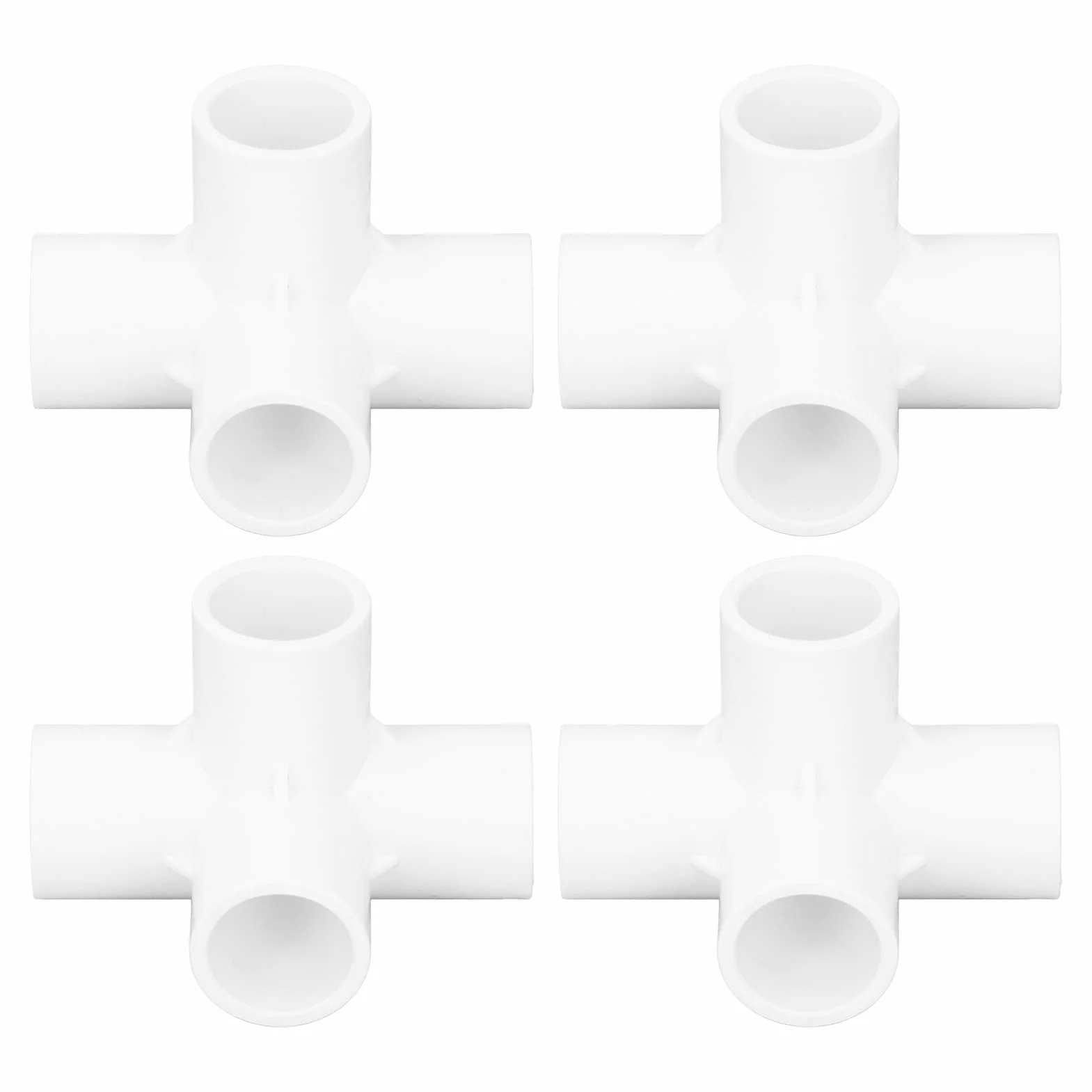 Łącznik Rurowy, 10 szt. 4-kierunkowe łączniki PCV Kolanko 3/4 Złącza Rurowe Klasy Meblowej do Półki PCV Konstrukcja Wsporcza Ogrodu Rama do Przechowywania, Złączki Kolankowe
