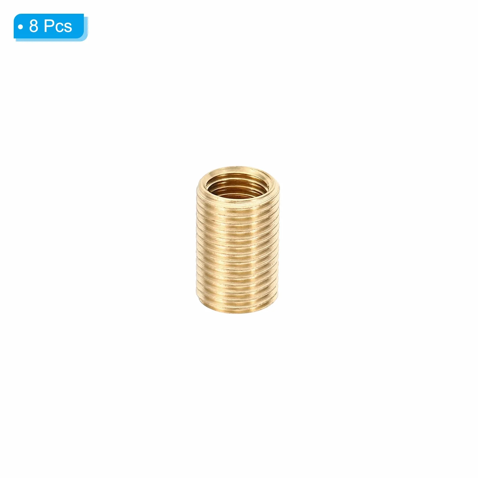 PATIKIL Nakrętki naprawcze z gwintem mosiężnym M10 x m6 x 15 mm, 8 szt. wkładek z gwintem końcowym męskim na żeński, adapter nakrętki redukcyjnej, tuleje redukcyjne