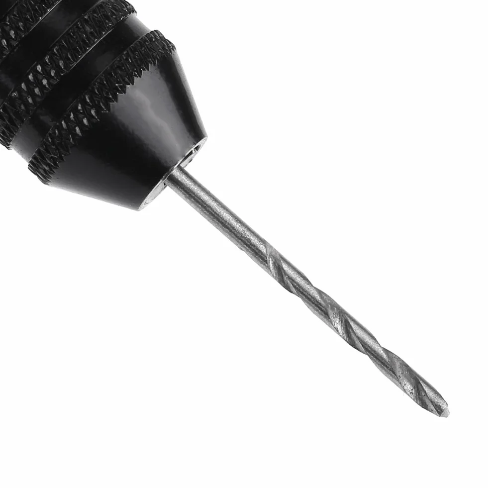 Precision Pin Vise wiertło ręczne z 25 szt. HSS Twist zestaw narzędzi obrotowych, uchwyt Chuck 0,3-3,6 mm