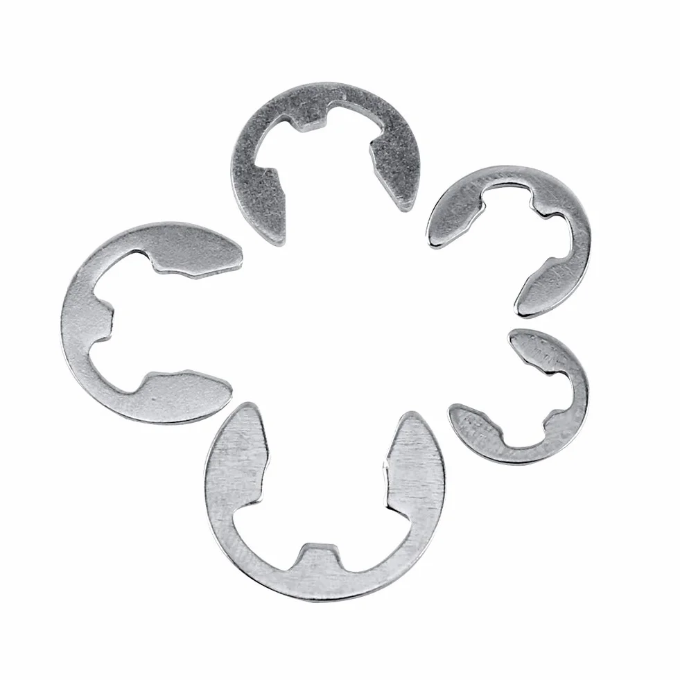 120 Stück E-Clips 304 Edelstahl-Sicherungsring 1,5 mm-10 mm Sicherungsring-Kit