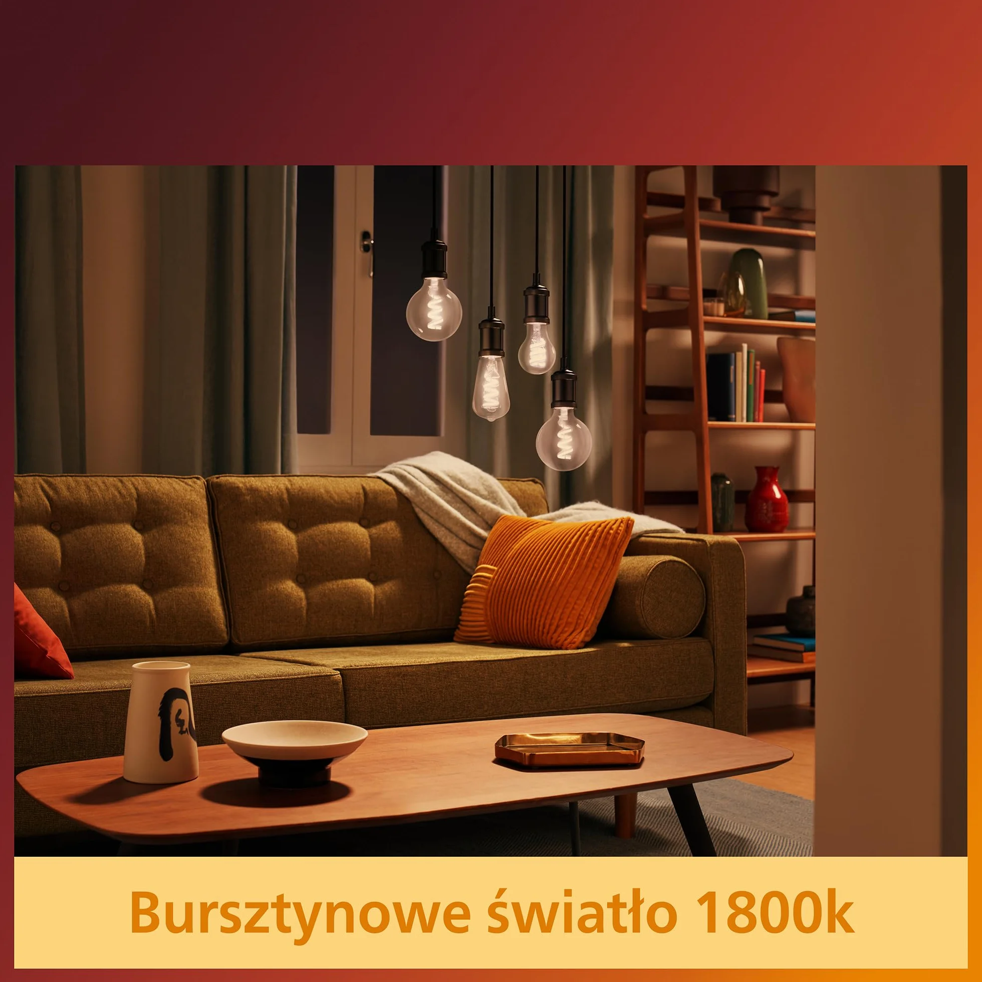 Philips Żarówka LEd ST64 40W 1800K E27 NDSRT Amber 1PF