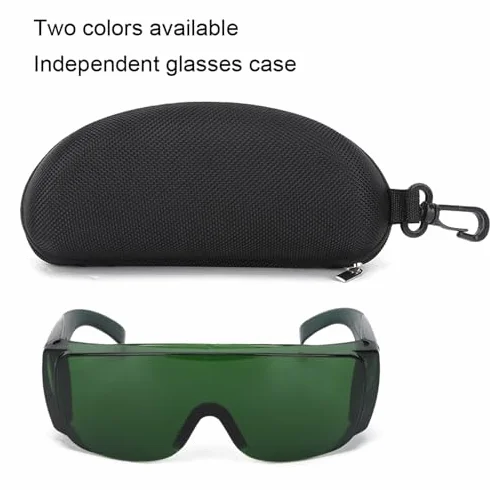 Okulary laserowe Okulary ochronne Akcesoria przemysłowe Okulary ochronne Długość fali światła czerwonego 650 Światło niebieskie 445 Światło niebieskie fioletowe 405nm dla filtra światła (zielony)