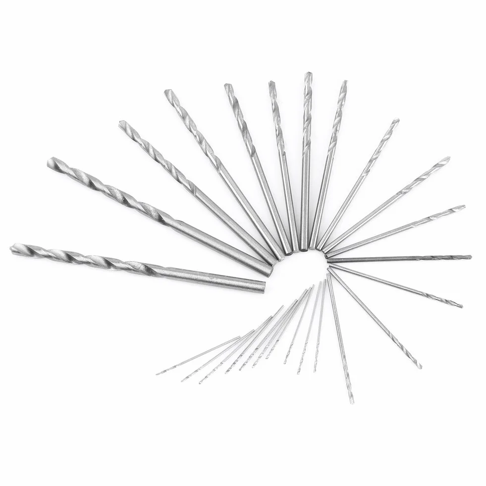 Precision Pin Vise wiertło ręczne z 25 szt. HSS Twist zestaw narzędzi obrotowych, uchwyt Chuck 0,3-3,6 mm