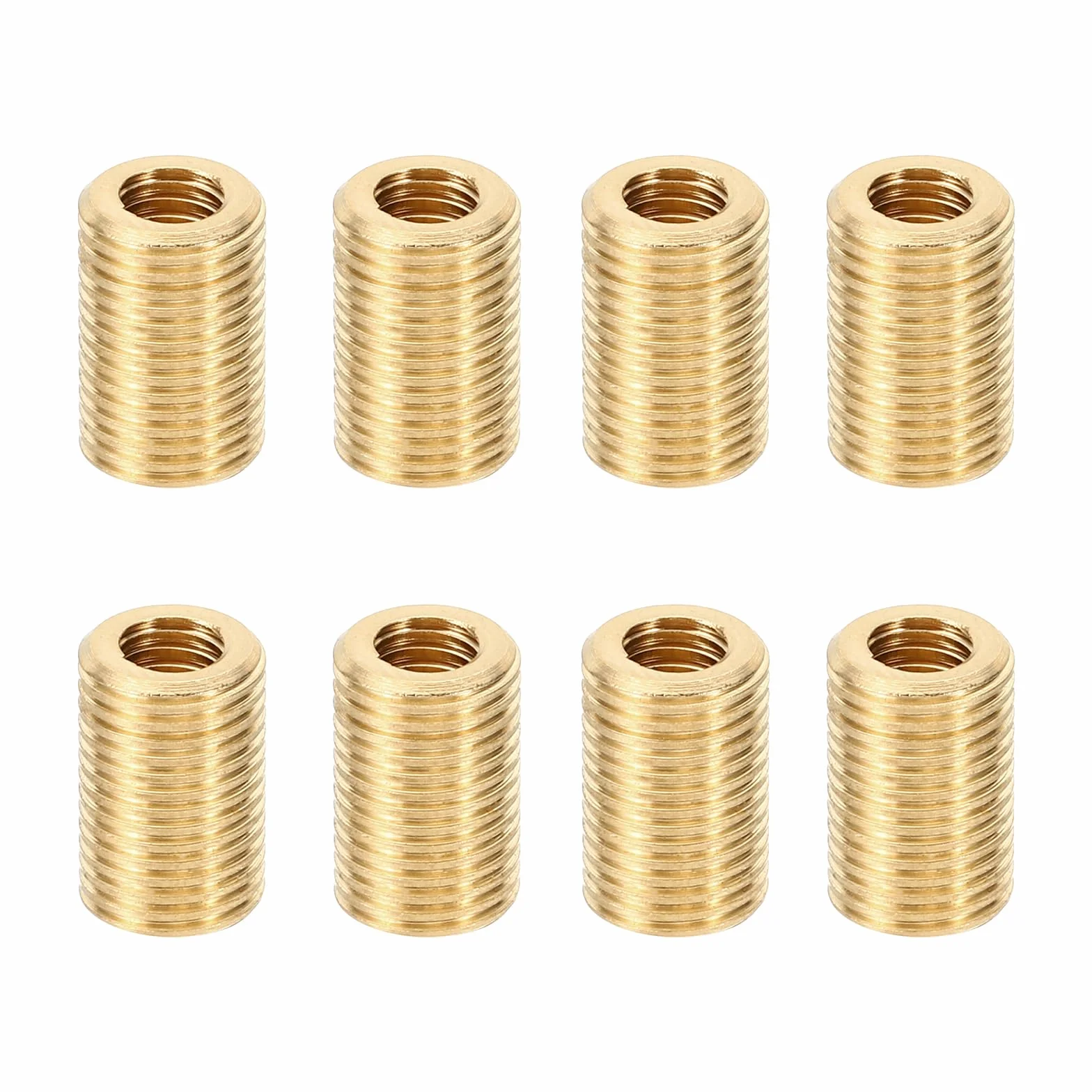 PATIKIL Nakrętki naprawcze z gwintem mosiężnym M10 x m6 x 15 mm, 8 szt. wkładek z gwintem końcowym męskim na żeński, adapter nakrętki redukcyjnej, tuleje redukcyjne