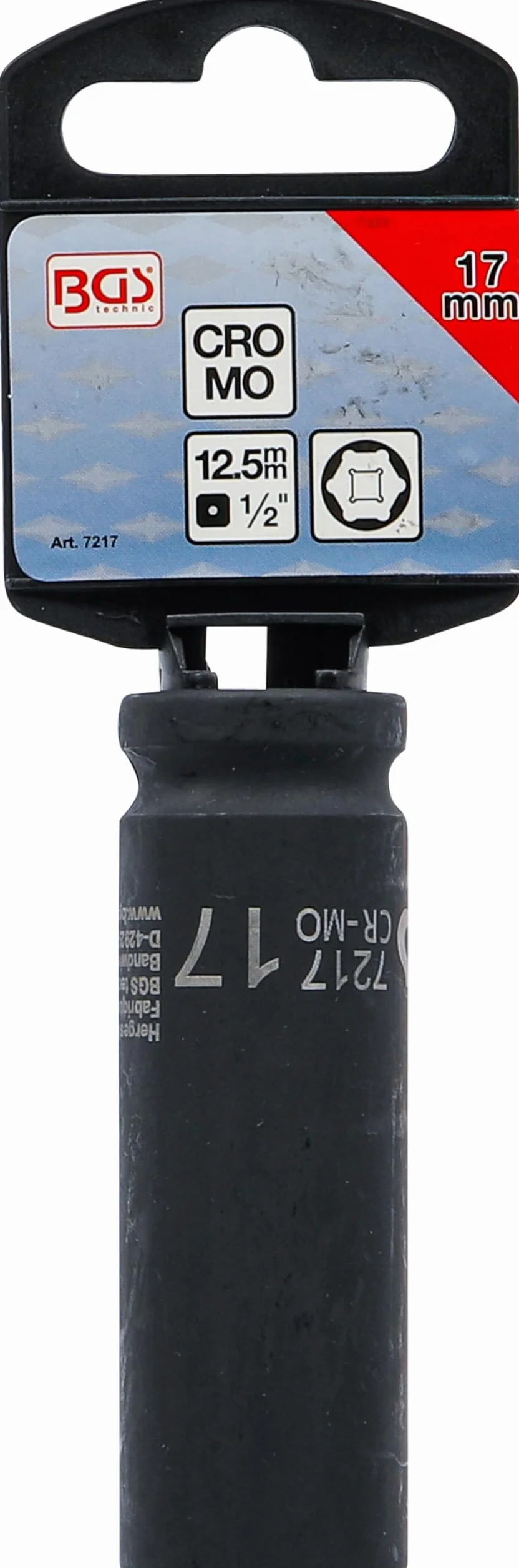 BGS 7217 | Nasadka udarowa sześciokątna, głęboka | 12,5 mm (1/2") | 17 mm