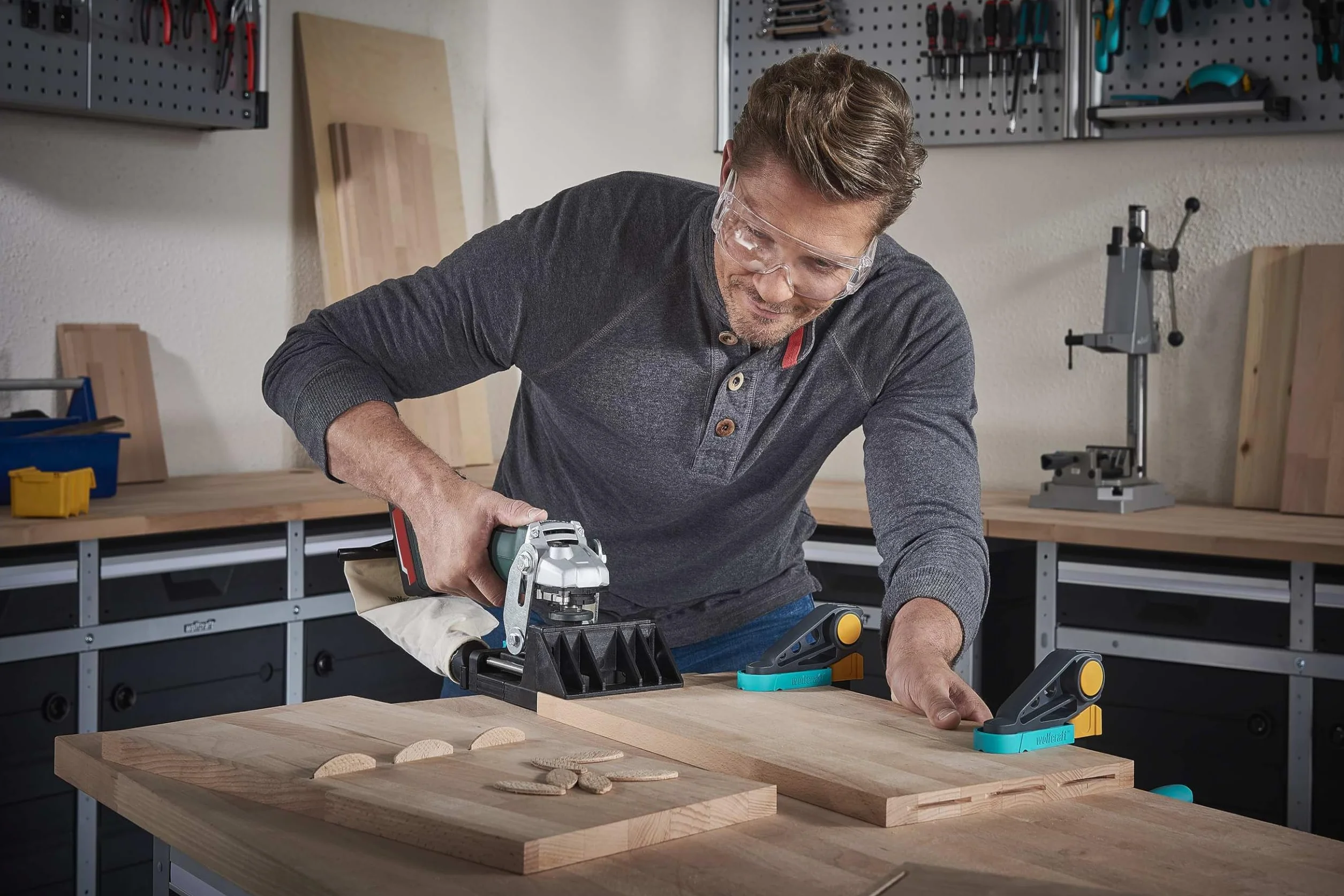 wolfcraft 50 płytek łączących rozmiar 20 I 2923000 I do wykonywania połączeń kołkowych płaskich