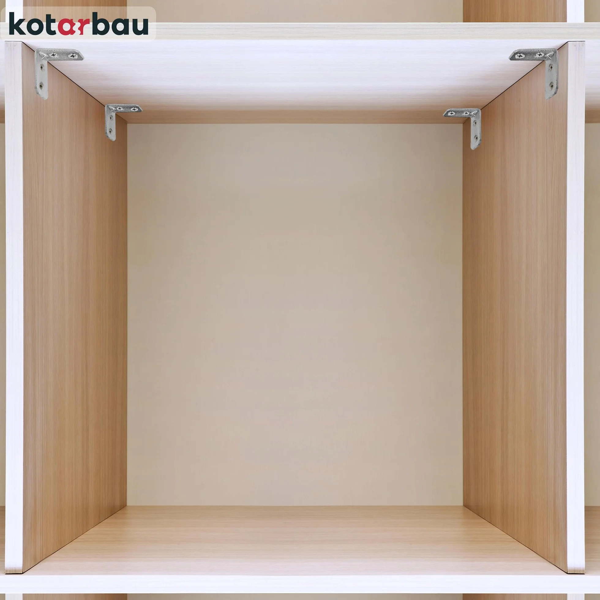 KOTARBAU Zestaw 25 łączników kątowych 35 x 35 x 16 x 2 mm z rowkiem stalowym kątownikiem budowlanym otwory montażowe, łączniki meblowe, ocynkowane, do dużych obciążeń, łączniki do drewna, kątownik
