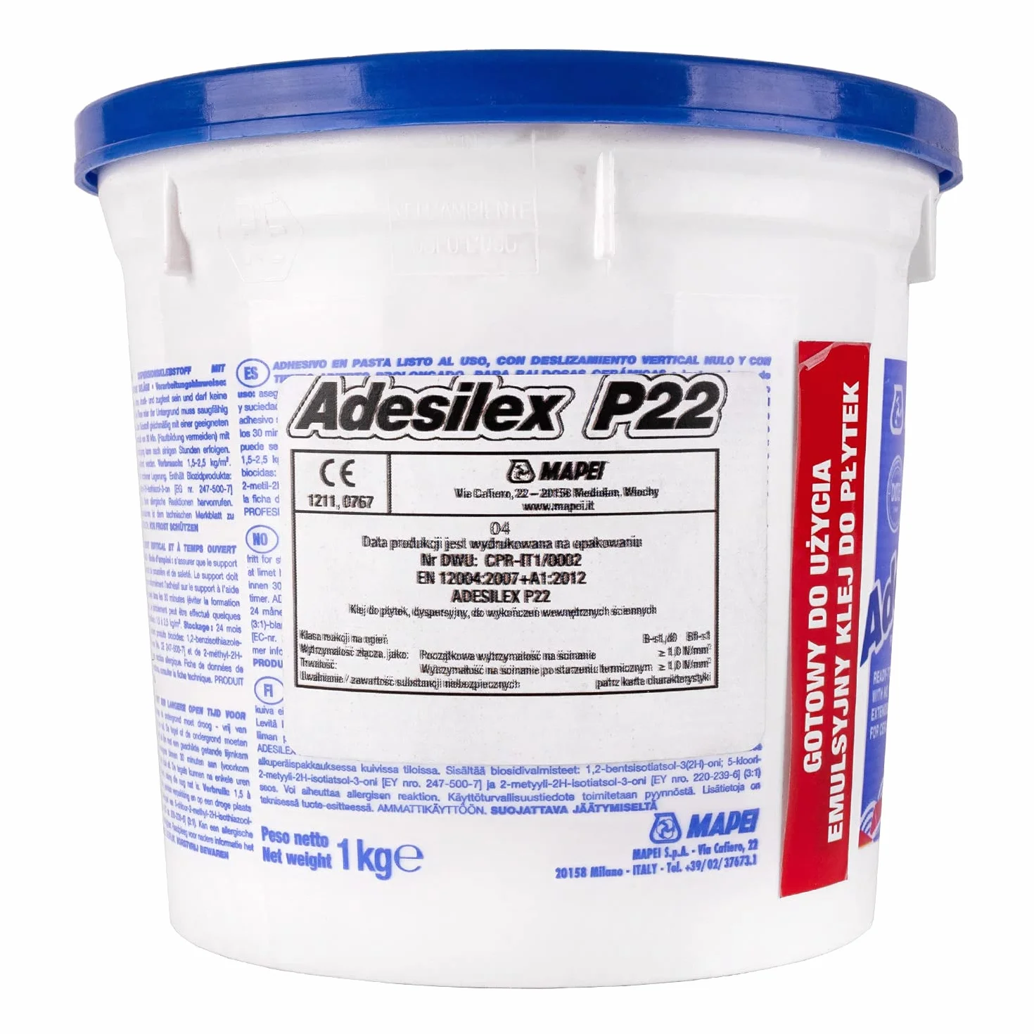 Wysokoodkształcalny gotowy do użycia dyspersyjny klej do płytek MAPEI ADESLEX P22 1kg