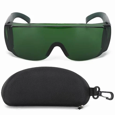Okulary laserowe Okulary ochronne Akcesoria przemysłowe Okulary ochronne Długość fali światła czerwonego 650 Światło niebieskie 445 Światło niebieskie fioletowe 405nm dla filtra światła (zielony)