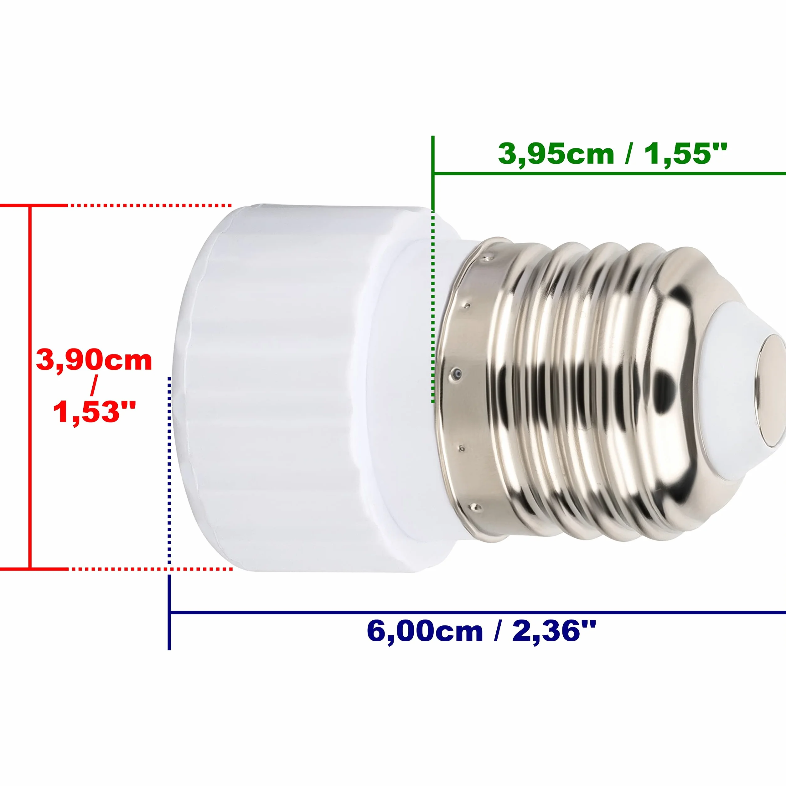 ISOLATECH 2szt E27 gniazdo adaptera do GU10 gniazdo lampy LED konwerter do lamp energooszczędnych (max. 250V/2A) żarówki łazienka sufit instalacja kuchnia żaroodporna podstawa ceramiczna