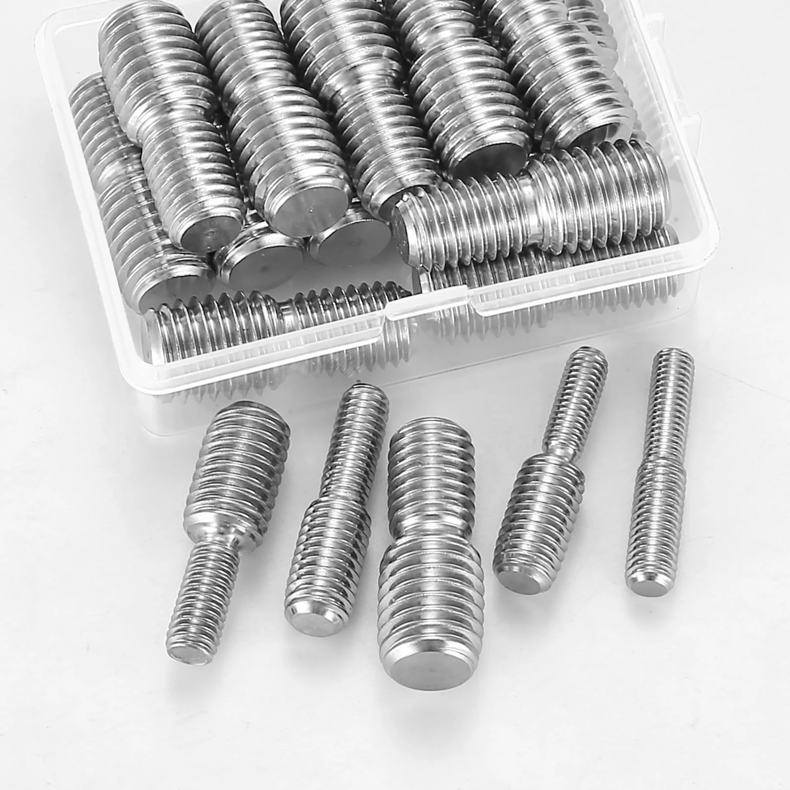 15 adapterów śrub redukcyjnych, śruba z gwintem z podwójnym końcem, adapter śrub ze stali nierdzewnej M5x0,8 do M8 x 1,25, śruba konwertująca