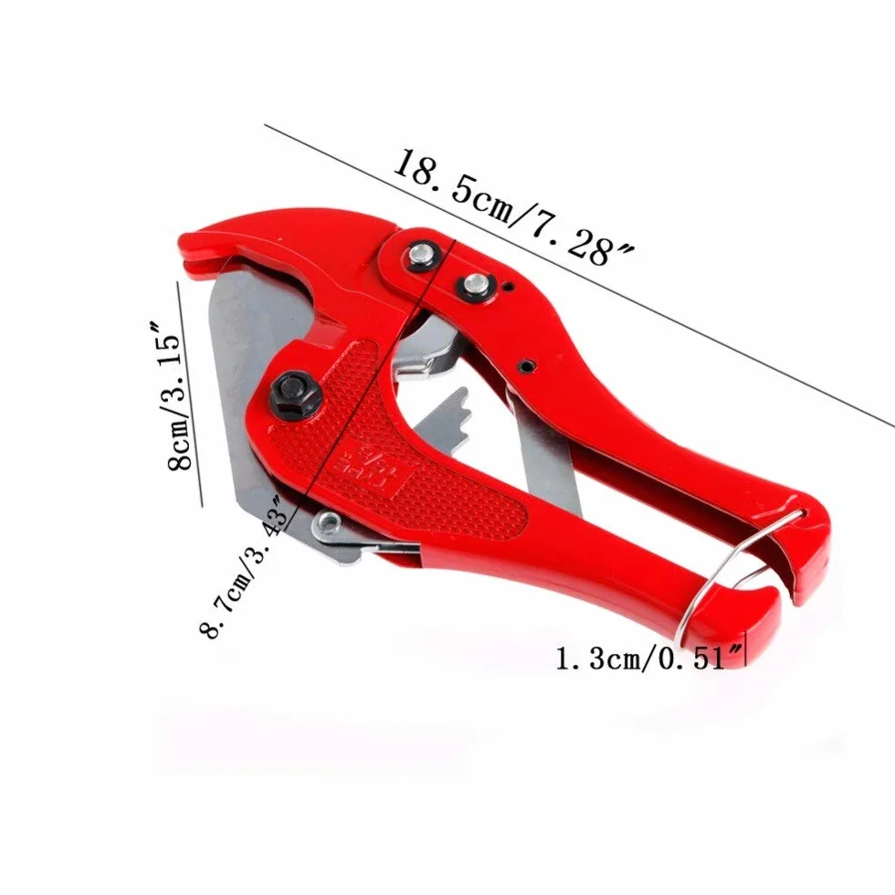 ADGO Obcinak Nożyce do Cięcia Rur 0 – 42 mm PEX PP PE PVC PPR, Nożyczki do Plastikowych Węży Wężyków Rur Kabli Kabelków Elektrycznych, Prace Domowe Hydraulik Elektryk, 1 sztuka