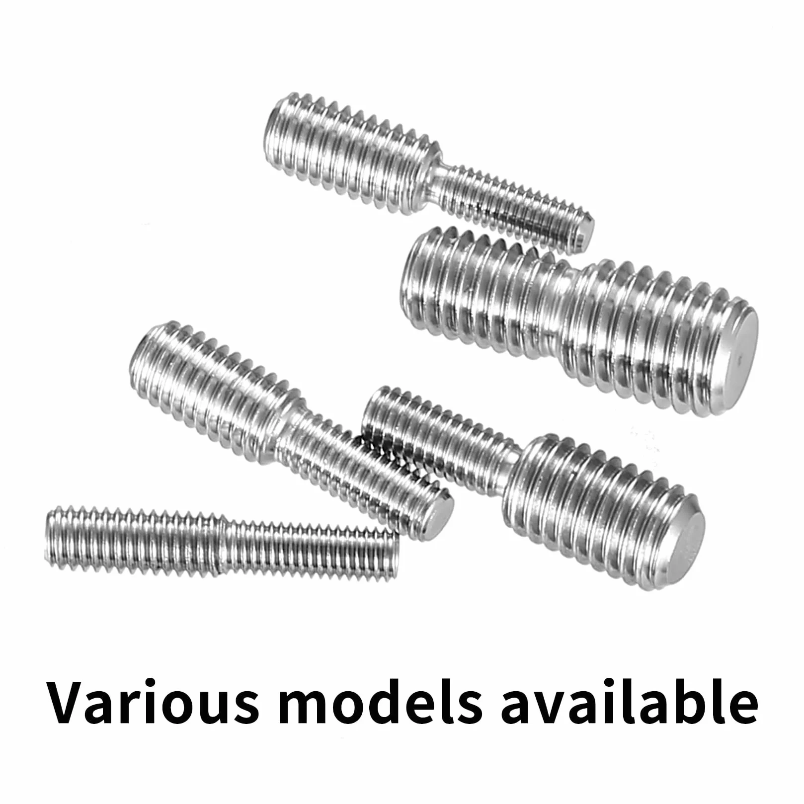 15 adapterów śrub redukcyjnych, śruba z gwintem z podwójnym końcem, adapter śrub ze stali nierdzewnej M5x0,8 do M8 x 1,25, śruba konwertująca