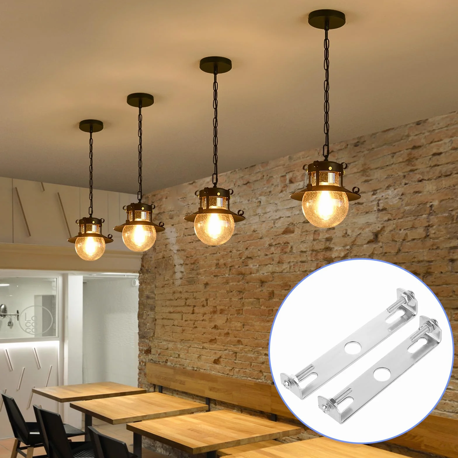 4 sztuki uchwytów do montażu opraw oświetleniowych, uchwyt sufitowy lampy, uchwyt do zawieszenia lampy sufitowej, uchwyt montażowy oświetlenia sufitowego z akcesoriami śrubowymi do oświetlenia