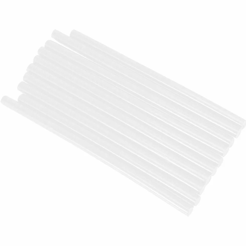 10 sztuk/zestaw 7x150mm Kolorowe gorące kleje w sztyfcie Lepkość DIY Narzędzie do naprawy do pistoletów do klejenia na gorąco 20W (przezroczyste)