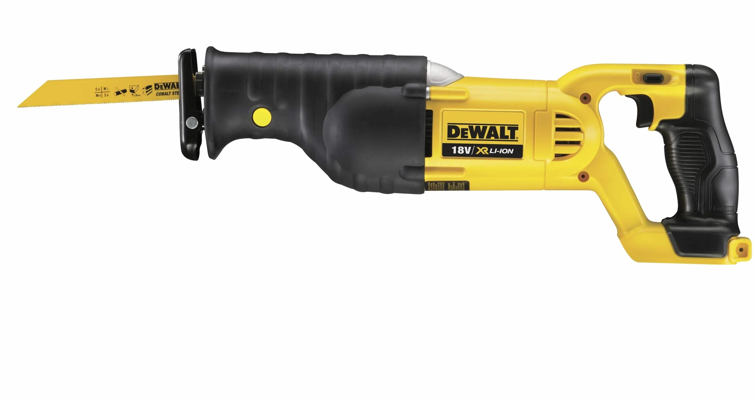 DEWALT DCS380N-XJ 18V XR litowo-jonowa tylko piła szablasta, żółta/czarna, 9,8 cm x 46,8 cm x 15,0 cm