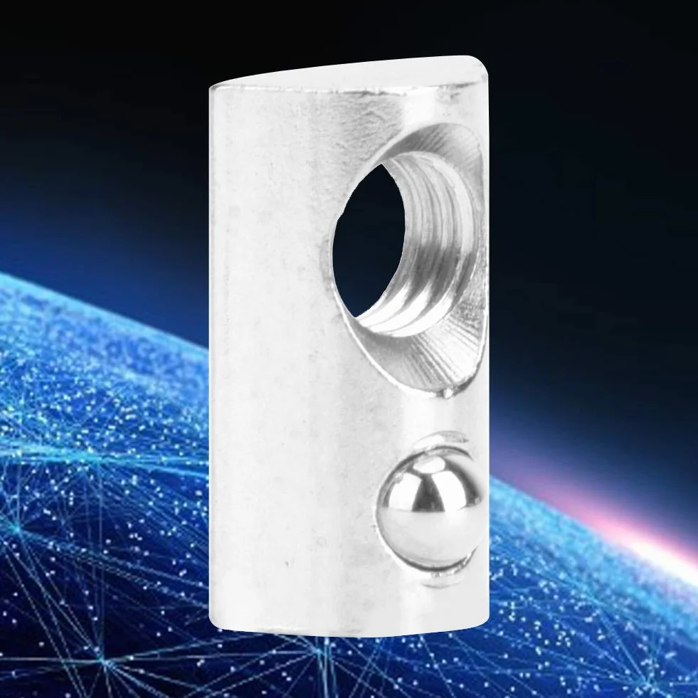 50 Stück T-Gleitmutter T-Nut-Muttern nach europäischem Standard Set Federmuttern Befestigungselemente für Aluminiumprofile(M8)